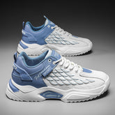 Men's Sports Spring Flying Woven Scale Mesh Breathable Sneakers